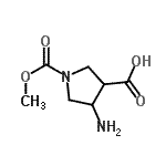 CAS#: 149429-40-3, 4-Amino-1-(Methoxycarbonyl)-3-Pyrrolidinecarboxylic Acid