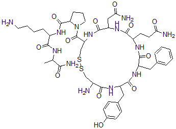 CAS 登录号：14945-17-6， 9-丙氨酰胺-赖氨酰-加压素