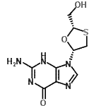 CAS 登录号：149819-75-0， 2-氨基-9-[(2S,5R)-2-(羟基甲基)-1,3-氧硫杂环戊烷-5-基]-9H-嘌呤-6-醇