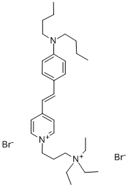 CAS 登录号：149838-22-2， 3-[4-[2-[4-(二丁基氨基)苯基]乙烯基]吡啶-1-鎓-1-基]丙基-三乙基铵