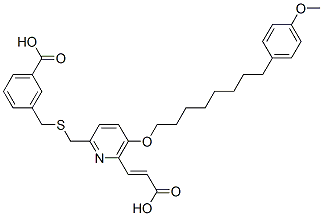 CAS 登录号：150399-22-7， 3-[[6-[(E)-3-羟基-3-氧代丙-1-烯基]-5-[8-(4-甲氧基苯基)辛氧基]吡啶-2-基]甲基硫基甲基]苯甲酸