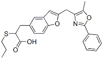 CAS#: 150563-61-4, 3-[2-[(5-Methyl-2-Phenyl-1,3-Oxazol-4-Yl)Methyl]-1-Benzofuran-5-Yl]-2-Propylsulfanylpropanoic Acid