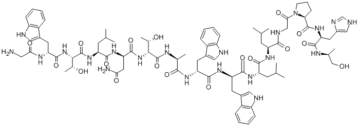 CAS#: 150940-97-9, Glycyl-L-Tryptophyl-L-Threonyl-L-Leucyl-L-Asparaginyl-D-Threonyl-L-Alanyl-D-Tryptophyl-D-Tryptophyl-L-Leucyl-L-Leucylglycyl-L-Prolyl-N-[(1S)-2-Hydroxy-1-Methylethyl]-L-Histidinamide