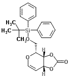 CAS 登录号：151265-18-8， 2,6-脱水-5-脱氧-1-O-[(2-甲基-2-丙基)(二苯基)硅烷基]-3,4-O-(氧代亚甲基)-D-阿拉伯糖-己-5-烯糖