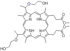 CAS 登录号：151337-74-5， 2,4-二-(2-羟基乙氧基)乙基-次卟啉Ix