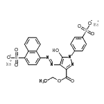 CAS 登录号：15139-76-1， 二钠4-{(E)-[3-(乙氧羰基)-5-羟基-1-(4-磺酸苯基)-1H-吡唑-4-基]偶氮}-1-萘磺酸酯