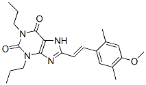 CAS 登录号：151539-37-6， 8-[(E)-2-(4-甲氧基-2,5-二甲基苯基)乙烯基]-1,3-二丙基-7H-嘌呤-2,6-二酮