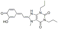 CAS 登录号：151539-46-7， (8E)-8-[(2Z)-2-(3-羟基-4-氧代-1-环己-2,5-二烯亚基)亚乙基]-7-甲基-1,3-二丙基-9H-嘌呤-2,6-二酮