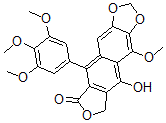 CAS 登录号：151703-06-9， 9-羟基-10-甲氧基-5-(3,4,5-三甲氧基苯基)-8H-[2]苯并呋喃并[6,5-f][1,3]苯并二氧戊环-6-酮