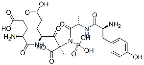 CAS 登录号：151957-35-6， (4S)-4-[[(2S)-2-氨基-5-羟基-5-氧代戊酰]氨基]-5-[[(2S)-1-[[(2S)-1-[[(2S)-1-羟基-1-氧代丙烷-2-基]氨基]-1-氧代丙烷-2-基]氨基]-1-氧代-3-(4-膦酰氧基苯基)丙-2-基]氨基]-5-氧代戊酸