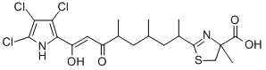 CAS 登录号：152509-78-9， 甲基2-[(Z)-9-羟基-4,6-二甲基-7-氧代-9-(3,4,5-三氯-1H-吡咯-2-基)壬-8-烯-2-基]-4,5-二氢-1,3-噻唑-4-羧酸酯