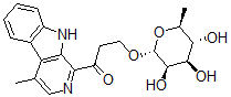 CAS 登录号：152752-60-8， 1-(4-甲基-9H-吡啶并[3,4-b]吲哚-1-基)-3-[(2R,3R,4R,5R,6S)-3,4,5-三羟基-6-甲基四氢吡喃-2-基]氧基丙-1-酮