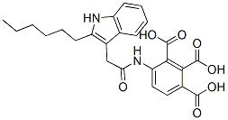 CAS 登录号：152842-64-3， 4-[3-[2-(二己基氨基)-2-氧代乙基]-2-(4-氟苯基)吲哚-1-羰基]邻苯二甲酸
