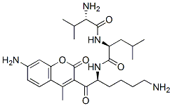 CAS 登录号：152881-17-9， (2S)-6-氨基-N-[(2S)-2-[[(2R)-2-氨基-3-甲基丁酰基]氨基]-4-甲基戊酰基]-2-[(4-甲基-2-氧代苯并吡喃-7-基)氨基]己酰胺