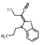 CAS 登录号：153124-23-3， (2E)-2-(3-丙基-1,3-苯并噻唑-2(3H)-亚基)-3-硫基丙腈