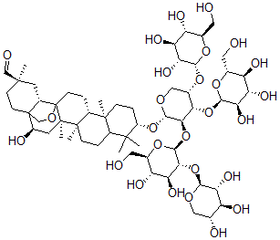 CAS#: 153127-35-6, 3-O-(Xylopyranosyl-1-2-Glucopyranosyl-1-4)(Glucopyranosyl-1-2-Glucopyranosyl-1-2)-Rhamnopyranosylcyclamiretin A