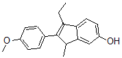 CAS#: 153312-15-3, 1-Ethyl-2-(4-Methoxyphenyl)-3-Methyl-3H-Inden-5-Ol