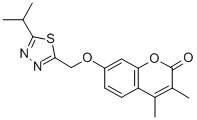 CAS#: 153420-96-3, 3,4-Dimethyl-7-[(5-Propan-2-Yl-1,3,4-Thiadiazol-2-Yl)Methoxy]Chromen-2-One