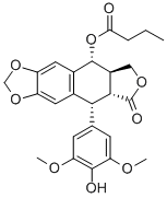 CAS 登录号：153448-17-0， [(5R,5aR,8aR,9R)-9-(4-羟基-3,5-二甲氧基-苯基)-8-氧代-5a,6,8a,9-四氢-5H-异苯并呋喃并[5,6-f][1,3]苯并二氧戊环-5-基] 丁酸酯