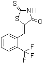 CAS 登录号：153568-04-8， (5Z)-2-硫代-5-[2-(三氟甲基)亚苄基]-1,3-噻唑烷-4-酮
