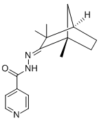 CAS 登录号：15407-86-0， N'-(1,3,3-三甲基降冰片烷-2-亚基)异烟酰肼