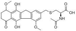 CAS 登录号：154163-82-3， (2R)-2-乙酰氨基-3-[(5,10-二羟基-4,9-二甲氧基-6-氧代-7,8,9,11-四氢苯并[h]芴-2-基)甲硫基]丙酸