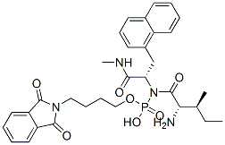 CAS 登录号：154438-97-8， 4-(1,3-二氧代异吲哚-2-基)丁基-N-[(2S,3S)-3-甲基-1-[[(2S)-2-甲基氨基-3-萘-2-基丙酰]氨基]-1-氧代戊烷-2-基]氨基磷酸