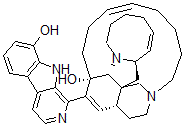 CAS 登录号：154466-37-2， (1R-(1R*,9Z,13S*,13aR*,20aR*,21aR*))-2,3,5,6,7,8,11,12,15,16,17,18,20a,21-十四氢-24-(8-羟基-9H-吡啶并(3,4-b)吲哚-1-基)-1,13-乙烯桥-4,21a-甲桥-1H-氮杂环辛烷并(1',2':1,5)吡咯并(3,2-E)氮杂十五环-13(13ah)-醇