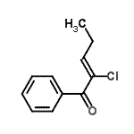 CAS 登录号：154469-74-6， (2Z)-2-氯-1-苯基-2-戊烯-1-酮