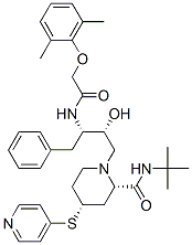 CAS#: 154612-58-5, (2S,4R)-N-Tert-Butyl-1-[(2R,3S)-3-[[2-(2,6-Dimethylphenoxy)Acetyl]Amino]-2-Hydroxy-4-Phenylbutyl]-4-Pyridin-4-Ylsulfanylpiperidine-2-Carboxamide