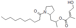 CAS 登录号：154887-99-7， 1-(1-癸酰吡咯烷-2-基)丙-2-基(E)-4-羟基-2-甲基丁-2-烯酸酯
