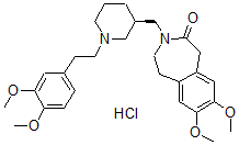 CAS#: 155233-34-4, 3-[[(3R)-1-[2-(3,4-Dimethoxyphenyl)Ethyl]Piperidin-3-Yl]Methyl]-7,8-Dimethoxy-2,5-Dihydro-1H-3-Benzazepin-4-One Hydrochloride