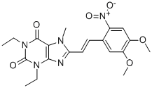 CAS#: 155271-55-9, 8-[(E)-2-(4,5-Dimethoxy-2-Nitrophenyl)Ethenyl]-1,3-Diethyl-7-Methylpurine-2,6-Dione