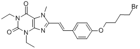 CAS#: 155272-07-4, 8-[(E)-2-[4-(4-Bromobutoxy)Phenyl]Ethenyl]-1,3-Diethyl-7-Methylpurine-2,6-Dione