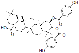 CAS#: 155510-78-4, (4aS,6aR,6bR,8aR,10R,11R,12aR,14aS,14bS)-10,11-Bis[(4-Hydroxybenzoyl)Oxy]-2,2,6b,9,9,12a,14a-Heptamethyl-1,3,4,5,6a,7,8,8a,10,11,12,13,14,14b-Tetradecahydropicene-4a-Carboxylic Acid