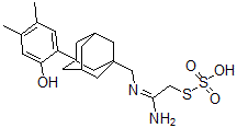 CAS 登录号：155622-18-7， 1-[[(1-氨基-2-磺基硫基乙亚基)氨基]甲基]-3-(2-羟基-4,5-二甲基苯基)金刚烷