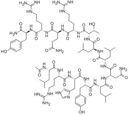 CAS#: 155709-24-3, N-Acetyl-L-Leucyl-L-Arginyl-L-Histidyl-L-Tyrosyl-L-Leucyl-L-Asparaginyl-L-Leucyl-L-Leucyl-L-Threonyl-L-Arginyl-L-Glutaminyl-L-Arginyl-L-Tyrosinamide