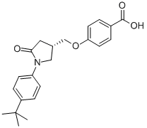 CAS#: 155730-92-0, 4-[[(3S)-1-[4-(1,1-Dimethylethyl)Phenyl]-5-Oxo-3-Pyrrolidinyl]Methoxy]-Benzoic Acid