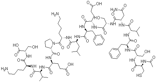 CAS#: 155773-76-5, N-Acetyl-L-Cysteinyl-L-Seryl-L-Phenylalanyl-L-Valyl-L-Asparaginyl-L-Seryl-L-alpha-Glutamyl-L-Phenylalanyl-L-Leucyl-L-Lysyl-L-Prolyl-L-alpha-Glutamyl-L-Valyl-L-Lysyl-L-Serine