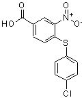 CAS 登录号：156629-59-3， 4-[(4-氯苯基)硫基]-3-硝基苯甲酸