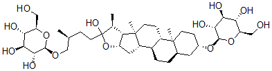 CAS#: 156857-60-2, 26-O-beta-D-Glucopyranosyl-3-O-beta-D-Glucopyranosyl-5beta-Furostan-3beta,22alpha,26-Triol