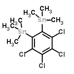 CAS 登录号：15725-05-0， (3,4,5,6-四氯-1,2-亚苯基)二(三甲基锡烷)