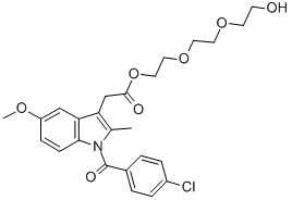 CAS 登录号：157769-09-0， 2-[2-(2-羟基乙氧基)乙氧基]乙基2-[1-(4-氯苯甲酰基)-5-甲氧基-2-甲基吲哚-3-基]乙酸酯