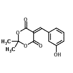 CAS 登录号：15795-58-1， 5-(3-羟基苄亚基)-2,2-二甲基-1,3-二恶烷-4,6-二酮