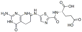 CAS 登录号：158010-69-6， (2S)-2-[[5-[3-(2,4-二氨基-6-氧代-3H-嘧啶-5-基)丙基氨基]1,3-噻唑-2-羰基]氨基]戊烷二酸