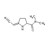 CAS 登录号：158724-78-8， (5E)-5-(氰基甲基烯)-N,N-二甲基脯氨酰胺