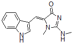CAS 登录号：158761-04-7， (5E)-5-(1H-吲哚-3-基亚甲基)-1-甲基-2-甲基氨基-咪唑-4-酮