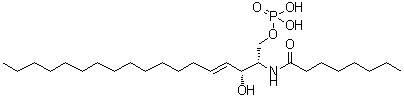 CAS 登录号：158983-53-0， (2S,3R,4E)-3-羟基-2-(辛酰氨基)-4-十八碳烯-1-基二氢磷酸酯