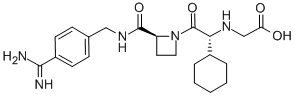 CAS#: 159776-70-2, 2-[[(1R)-2-[(2S)-2-[(4-Carbamimidoylphenyl)Methylcarbamoyl]Azetidin-1-Yl]-1-Cyclohexyl-2-Oxoethyl]Amino]Acetic Acid