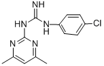CAS 登录号：16018-51-2， N-(4-氯苯基)-N'-(4,6-二甲基-2-嘧啶基)-胍
